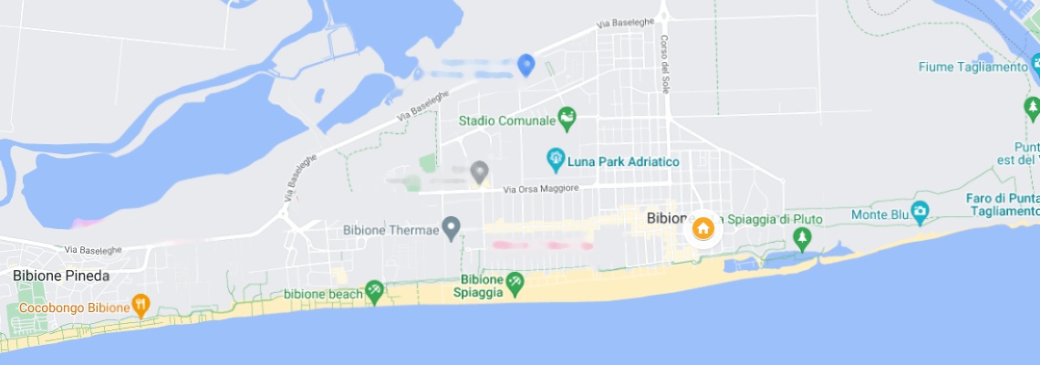 mapa Hotel Alexander, Bibione