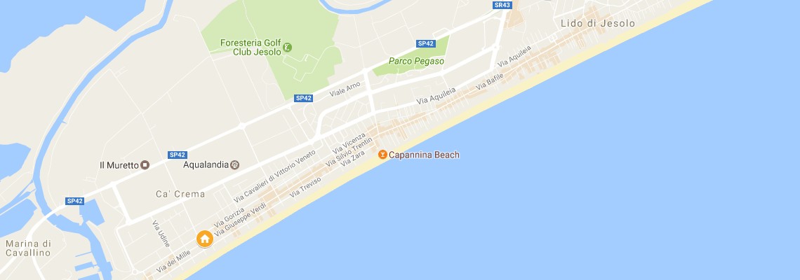 mapa Hotel Alla Rotonda, Lido di Jesolo