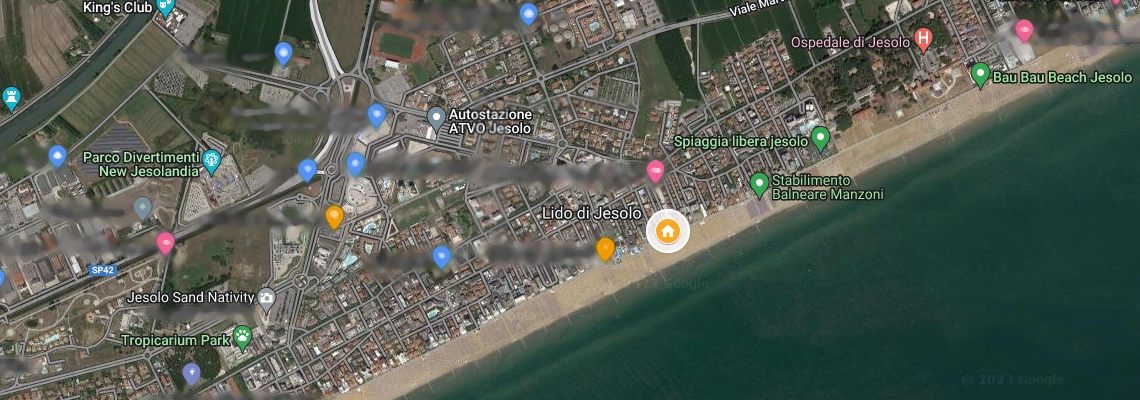 mapa Apartmny Villa Alpina, Lido di Jesolo