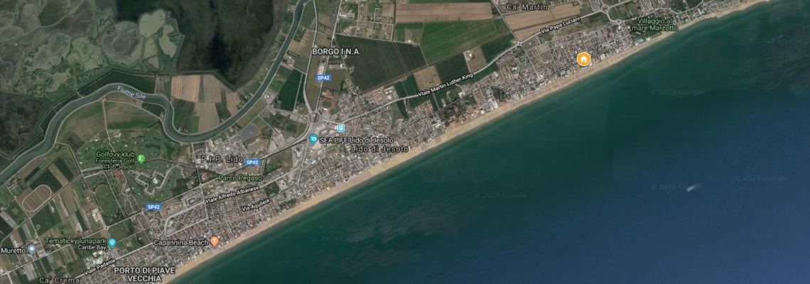mapa Hotel Altinate, Lido di Jesolo