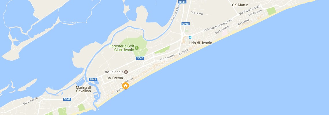 mapa Hotel Amalfi, Lido di Jesolo