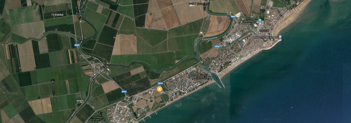mapa Villaggio A Mare, Caorle