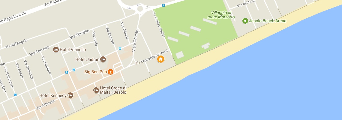 mapa Rezidencia Apollo, Lido di Jesolo