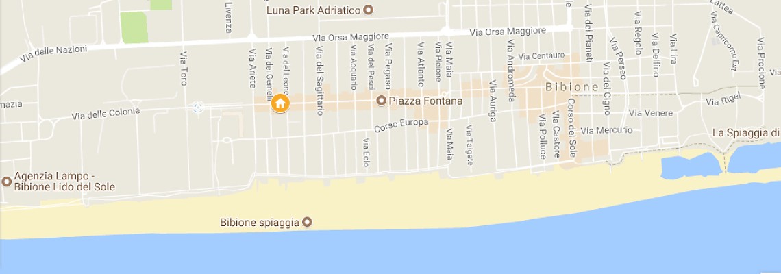 mapa Apartmny Aprilia a Adria, Bibione