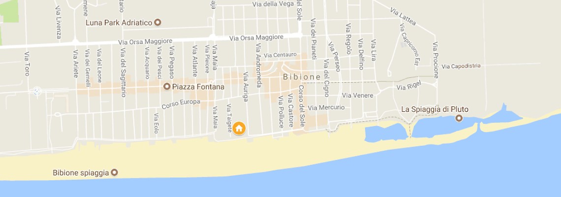 mapa Aparthotel Ashanti, Bibione