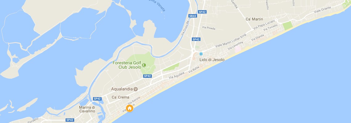 mapa Hotel Astor, Lido di Jesolo
