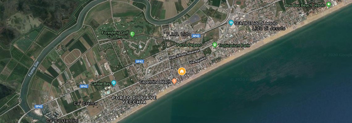mapa Apartmny Augustus, Lido di Jesolo