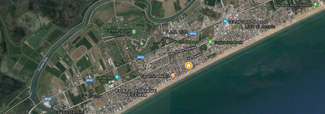 mapa Hotel Azzore & Antille, Lido di Jesolo
