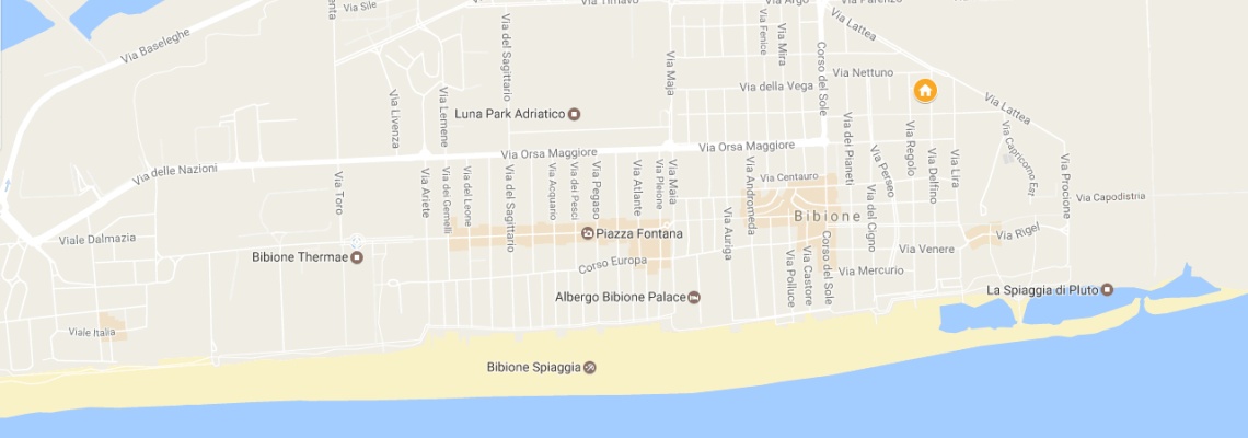 mapa Ville Battiston, Bibione
