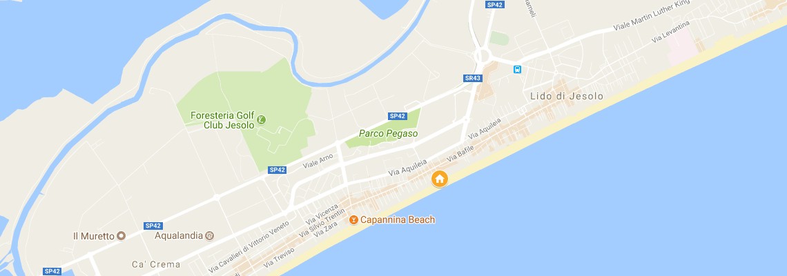 mapa Hotel Bellariva, Lido di Jesolo