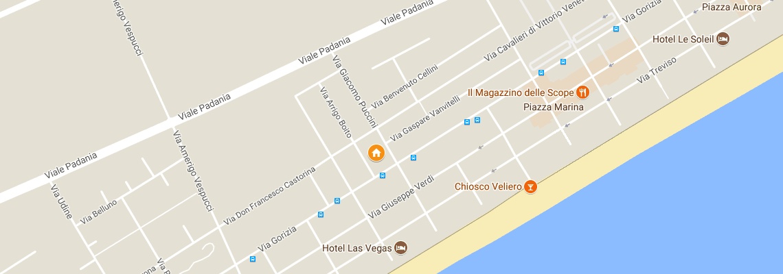 mapa Rezidencia Blu Village, Lido di Jesolo