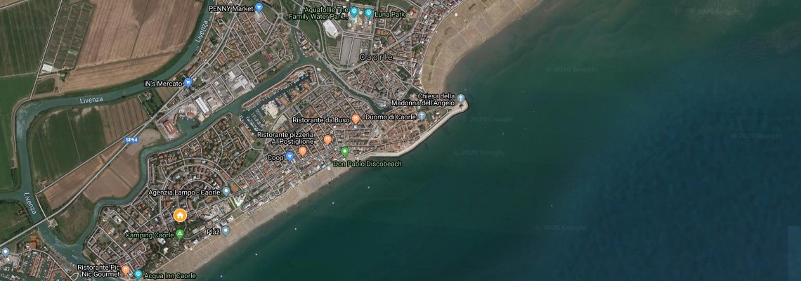 mapa Rezidencia Braida, Caorle