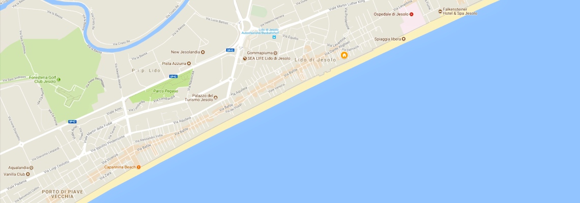 mapa Hotel Brioni Mare, Lido di Jesolo