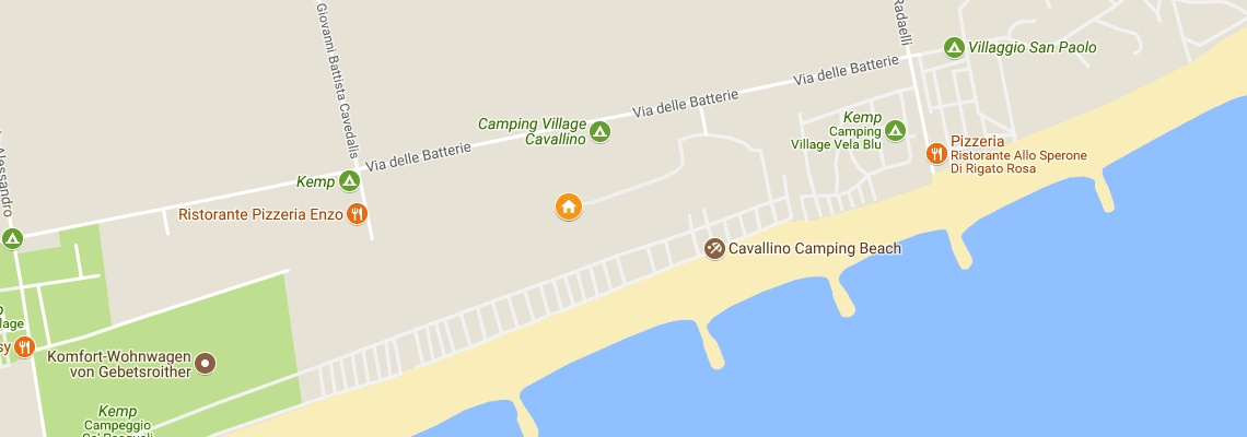 mapa Camping Cavallino, Cavallino