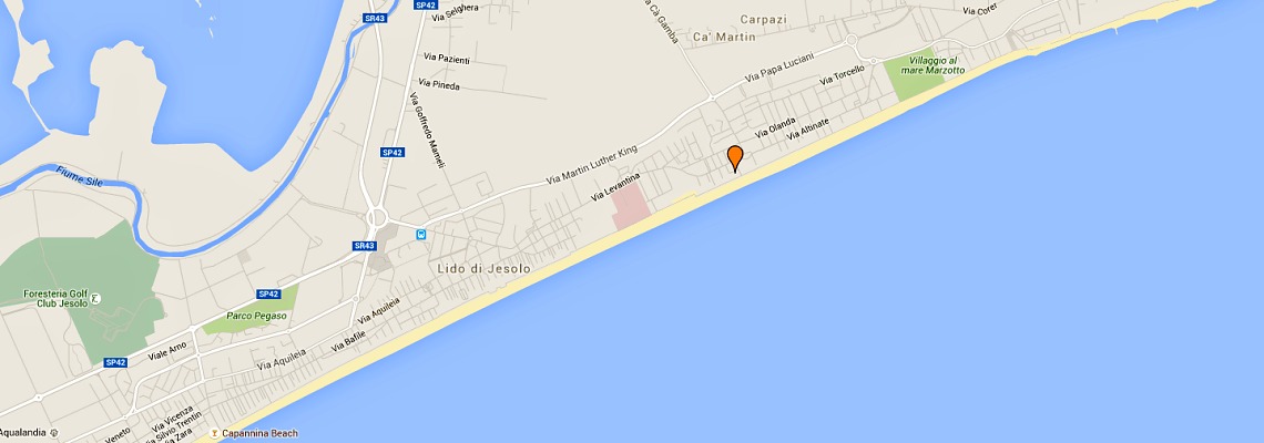 mapa Hotel Caravelle & Mini Caravelle, Lido di Jesolo