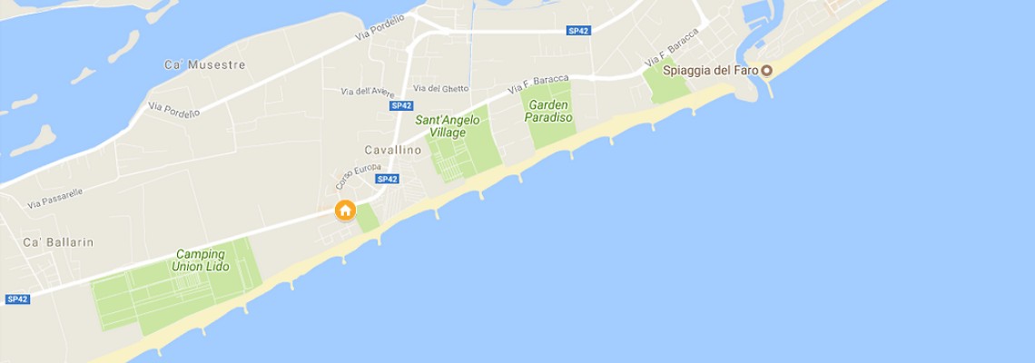 mapa Hotel Cavallino Bianco, Cavallino Treporti