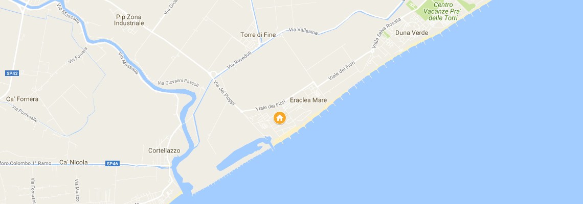 mapa Hotel Centrale, Eraclea Mare
