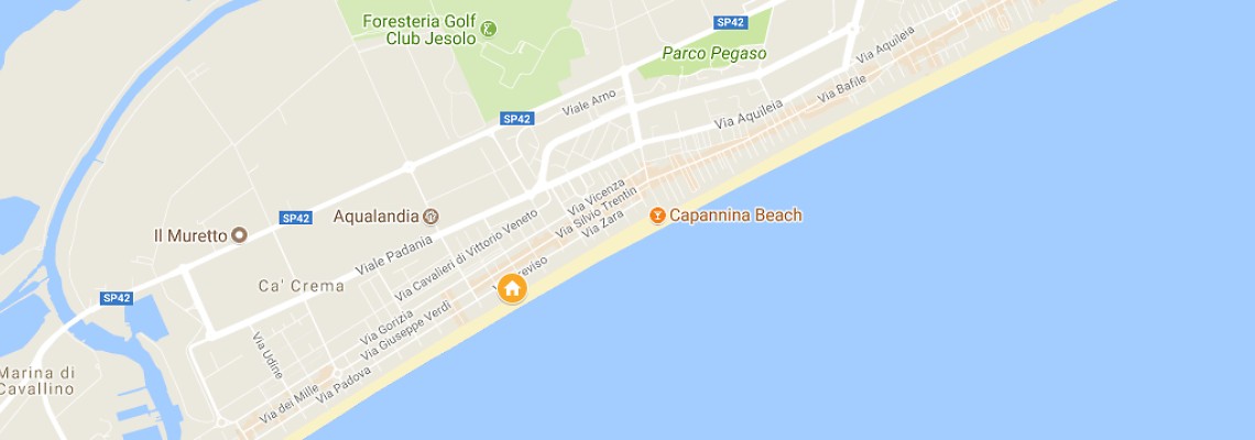 mapa Hotel Cesare Augustus, Lido di Jesolo