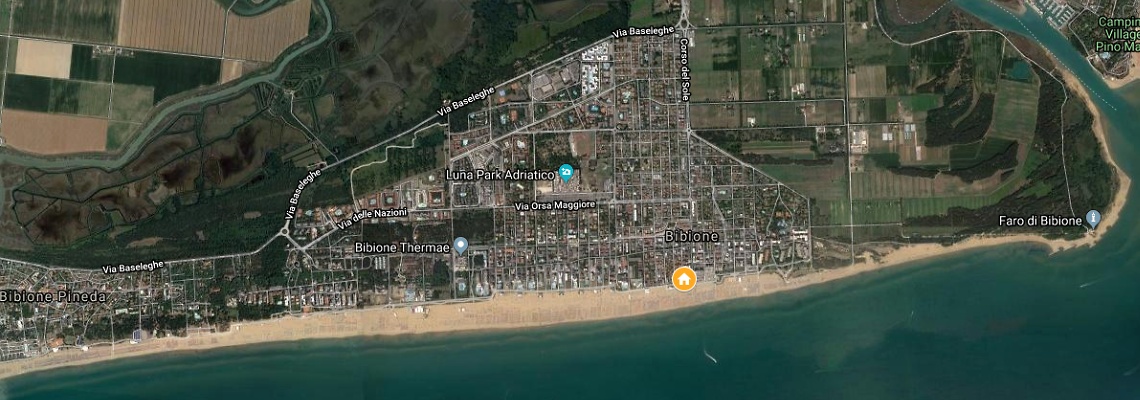 mapa Apartmny Columbus & Ippocampo & Adriatico, Bibione