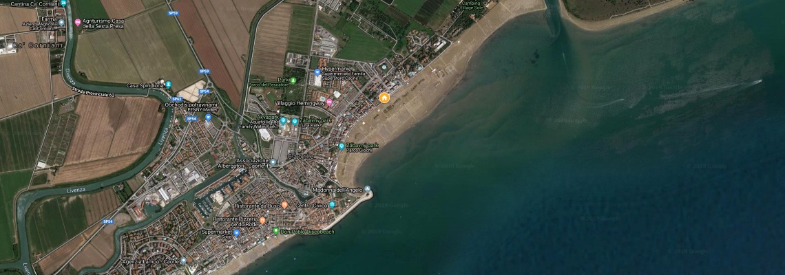 mapa Hotel Continental, Caorle