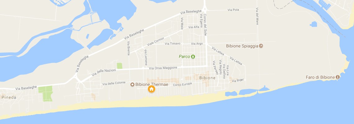 mapa Hotel Danieli, Bibione