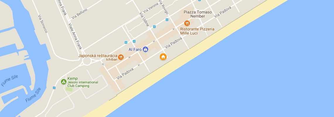 mapa Hotel Delle Nazioni, Lido di Jesolo