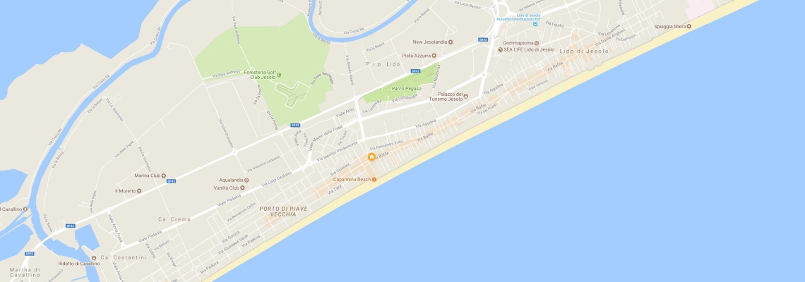 mapa Hotel Eden, Lido di Jesolo