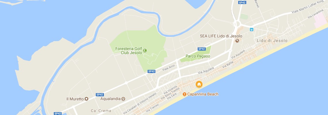 mapa Hotel El Salvador, Lido di Jesolo