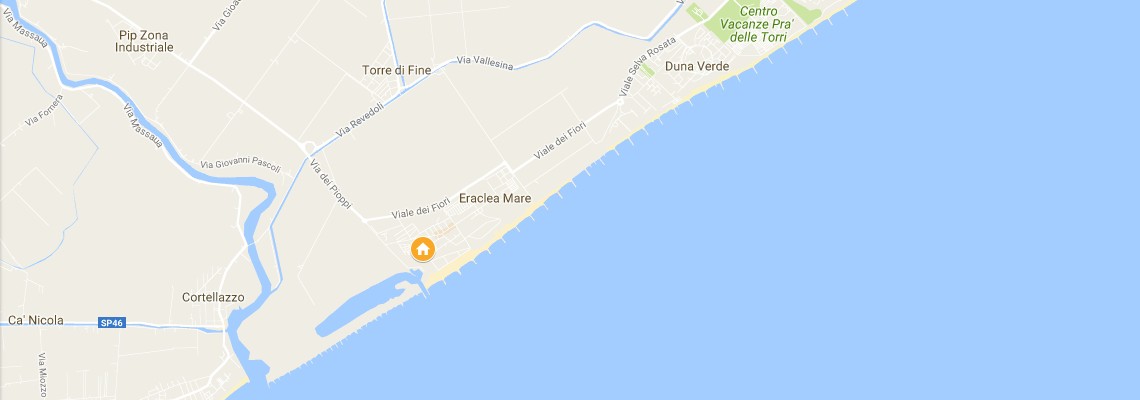 mapa Hotel Eraclea Palace, Eraclea Mare