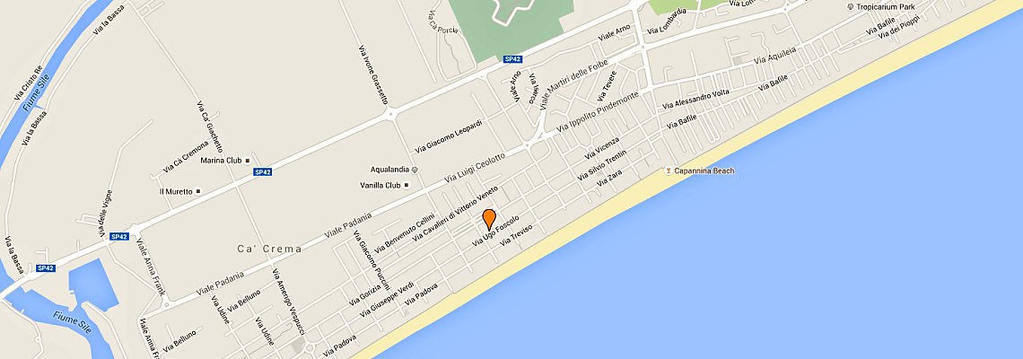 mapa Hotel Ettoral, Lido di Jesolo