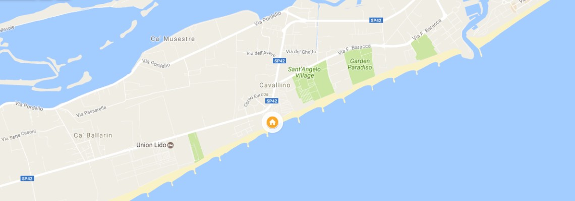 mapa Rezidencia Eurobeach, Cavallino