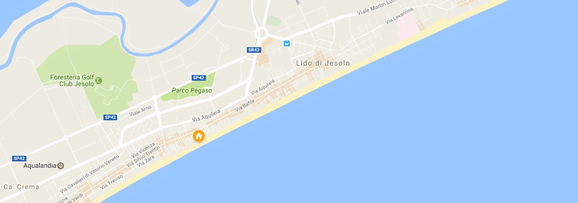 mapa Hotel Europa, Lido di Jesolo