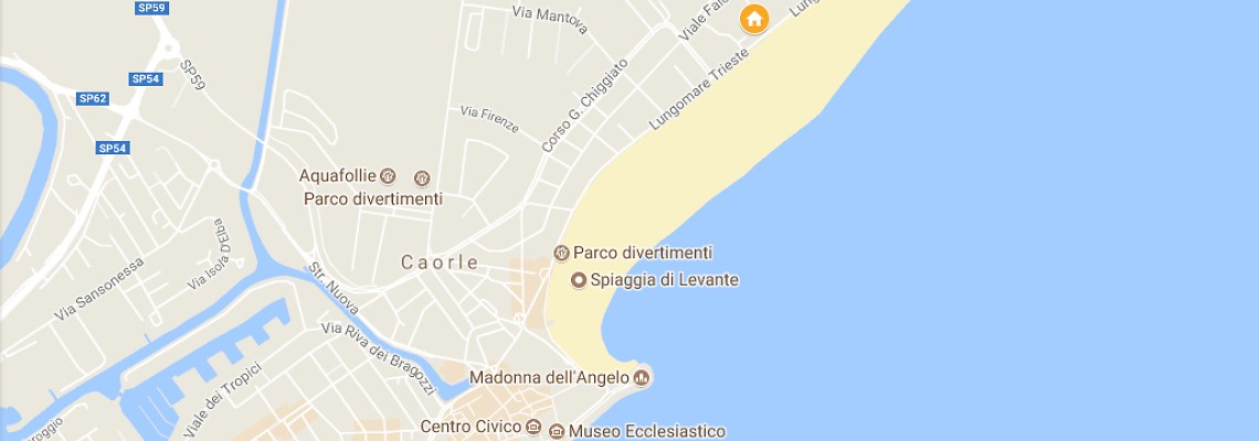 mapa Hotel Fantinello, Caorle