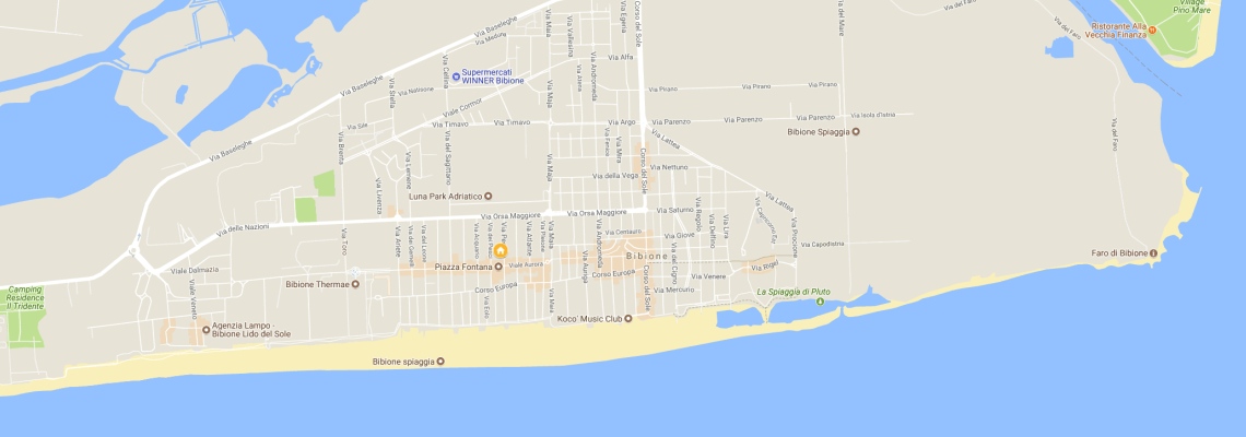 mapa Hotel Firenze, Bibione