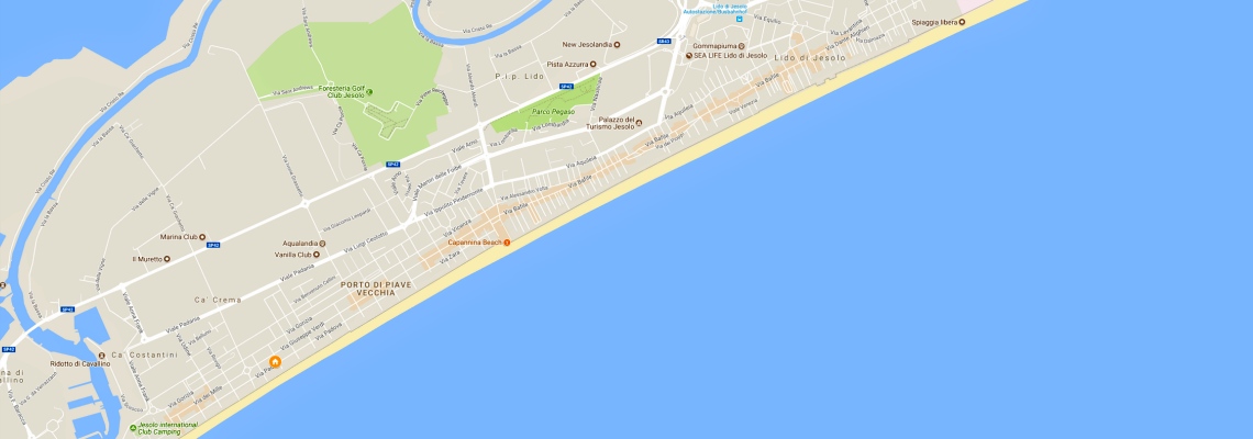 mapa Hotel Helios, Lido di Jesolo