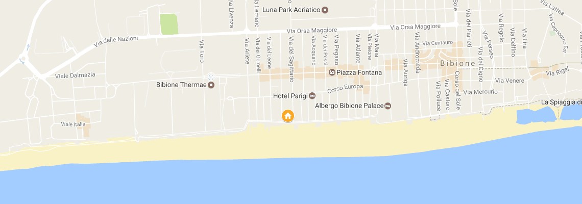 mapa Aparthotel Imperial, Bibione