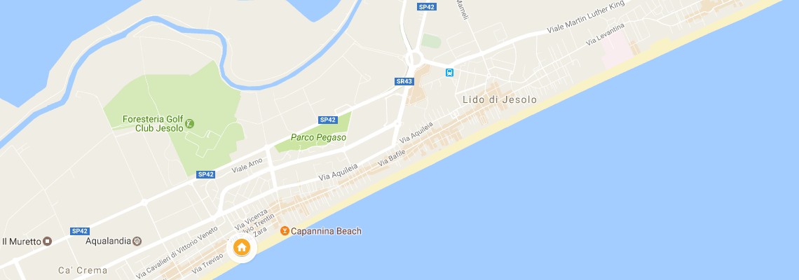 mapa Hotel Imperial Palace, Lido di Jesolo
