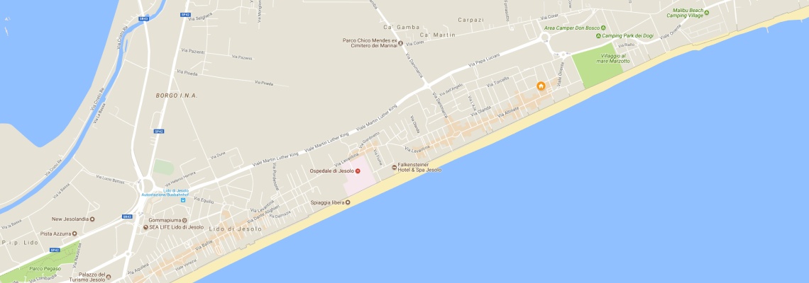 mapa Hotel Jadran, Lido di Jesolo