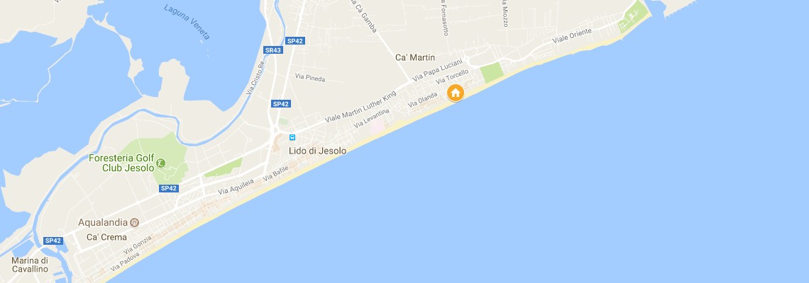 mapa Hotel Kennedy, Lido di Jesolo