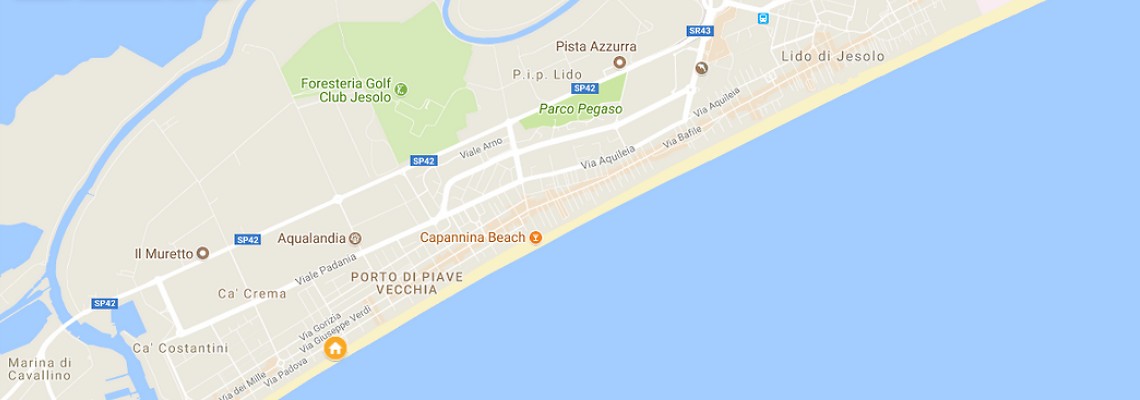 mapa Hotel Las Vegas, Lido di Jesolo