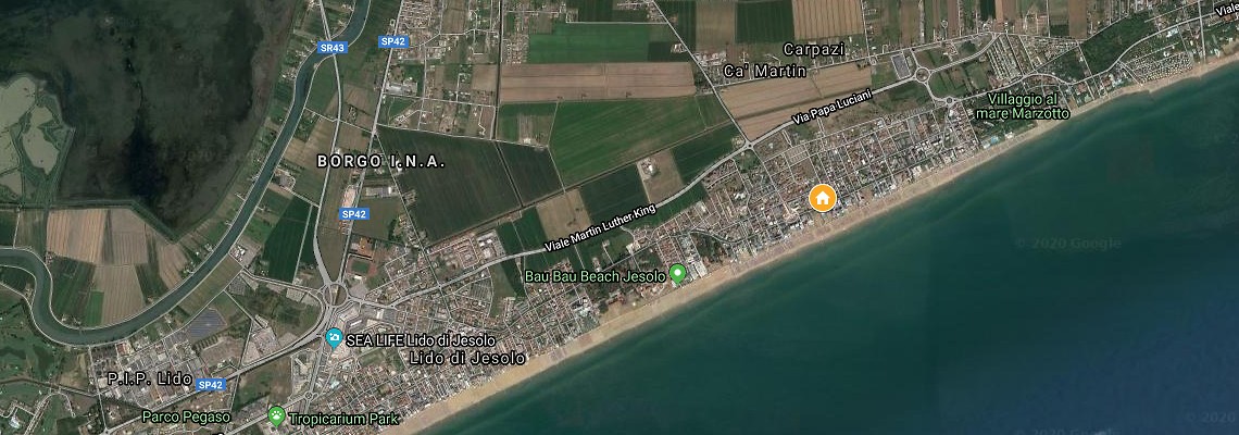 mapa Apartmny Laura, Lido di Jesolo