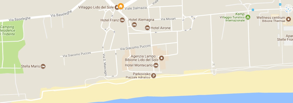 mapa Rezidencia Leopardi, Bibione