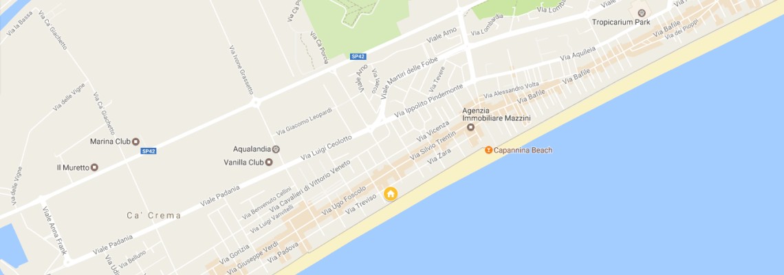 mapa Hotel Le Soleil, Lido di Jesolo