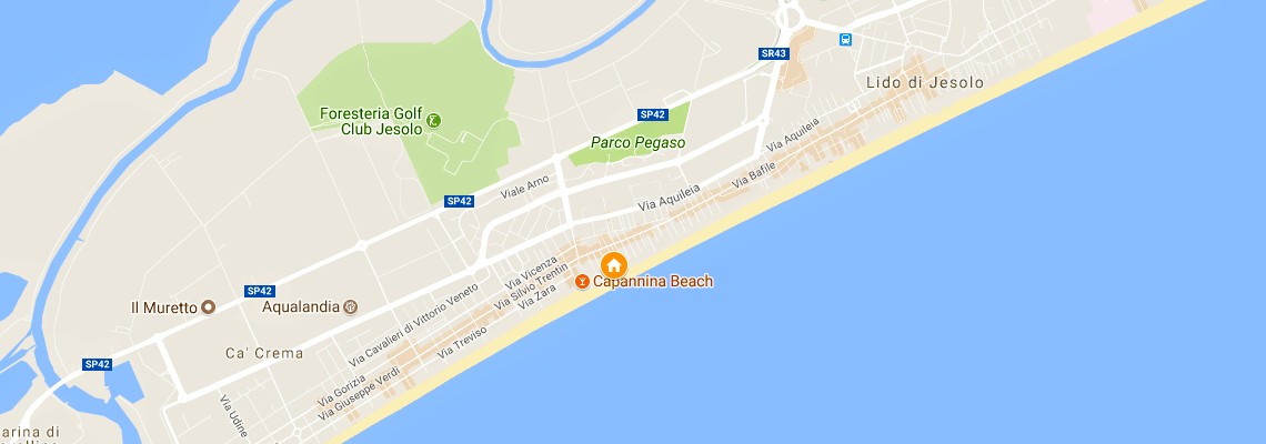 mapa Hotel Malibran, Lido di Jesolo