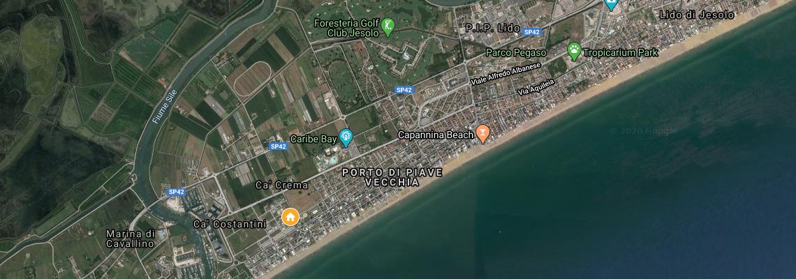 mapa Rezidencia Malu, Lido di Jesolo