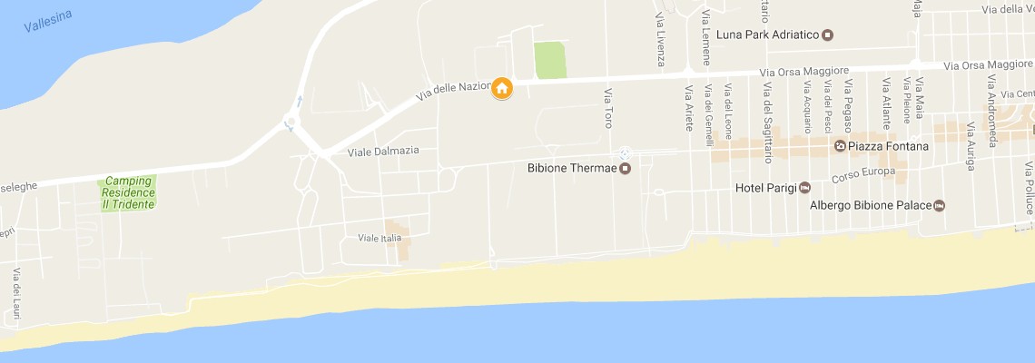 mapa Villaggio Marco Polo, Bibione