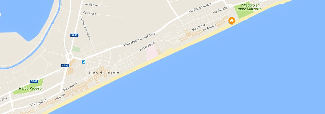 mapa Hotel Mariver, Lido di Jesolo