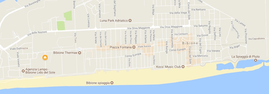 mapa Apartmny Master Village, Bibione