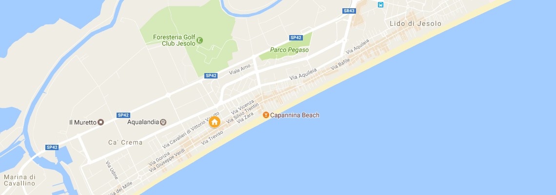 mapa Hotel Miami, Lido di Jesolo