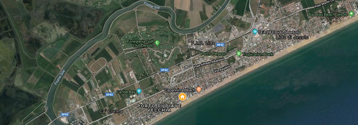 mapa Apartmny Michelangelo, Lido di Jesolo